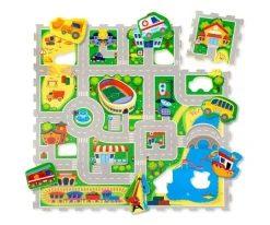 Alfombra Puzzle Ciudad 120 x 120 cm