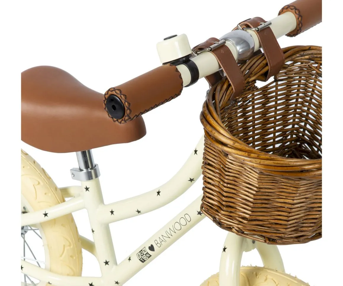 Bicicleta Banwood sin Pedales First Go! Bonton Crema