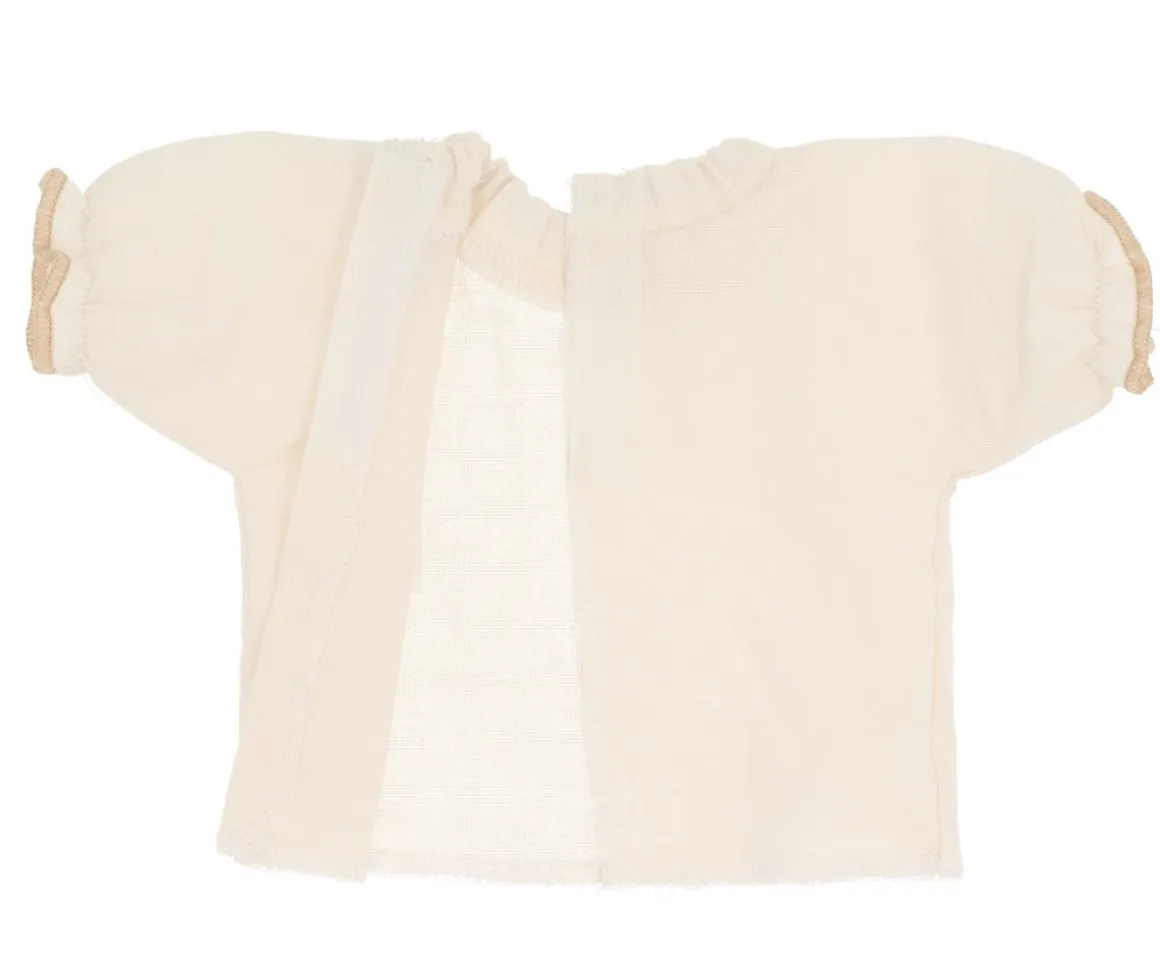 Blusa Popelín Crudo para Muñeco Soft