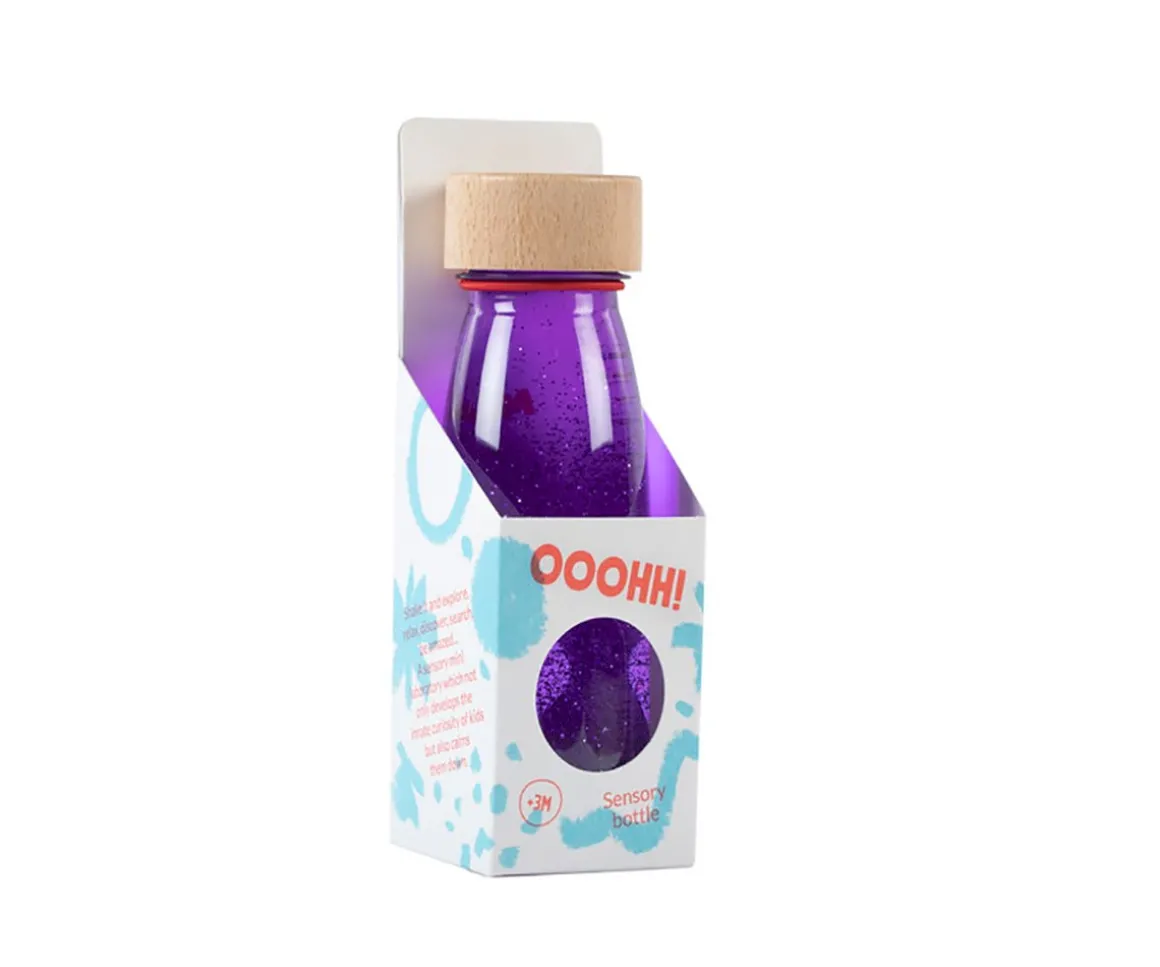 Botella Sensorial Flotante Lila