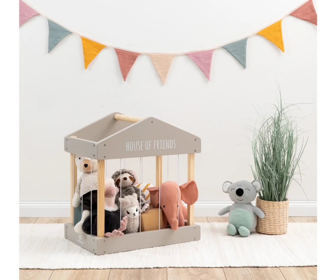 Caja para Peluches Gris/Natural