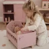 Cama de Madera con Textil para Muñecas FSC