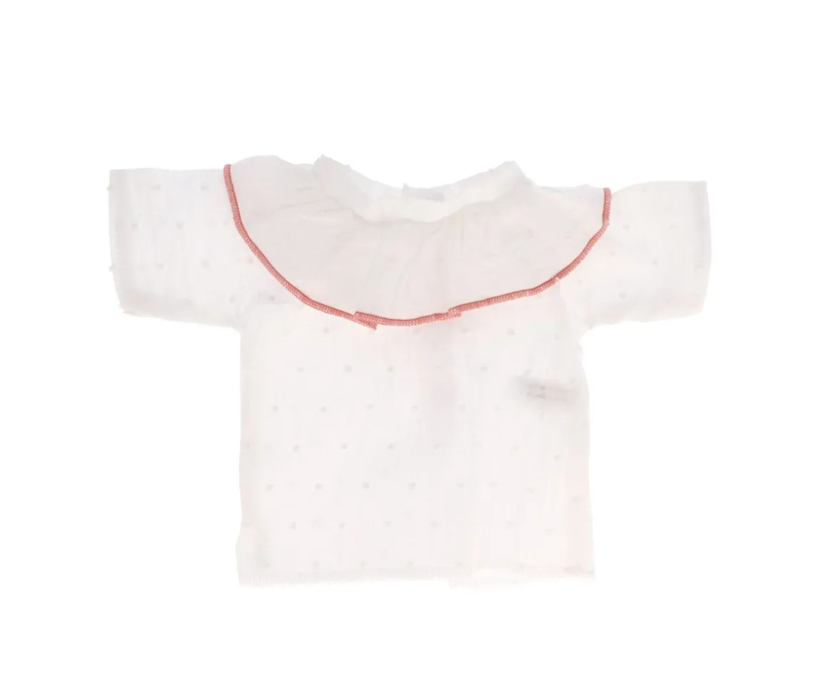 Camisa Cutie con Volante Plumeti Rosa para Muñeco