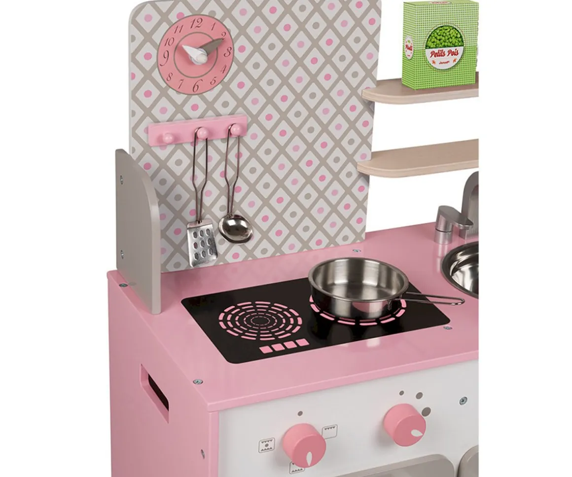 Cocina de Madera Macaron Blanca y Rosa