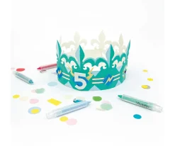 6 Coronas de Papel Folia White Crown