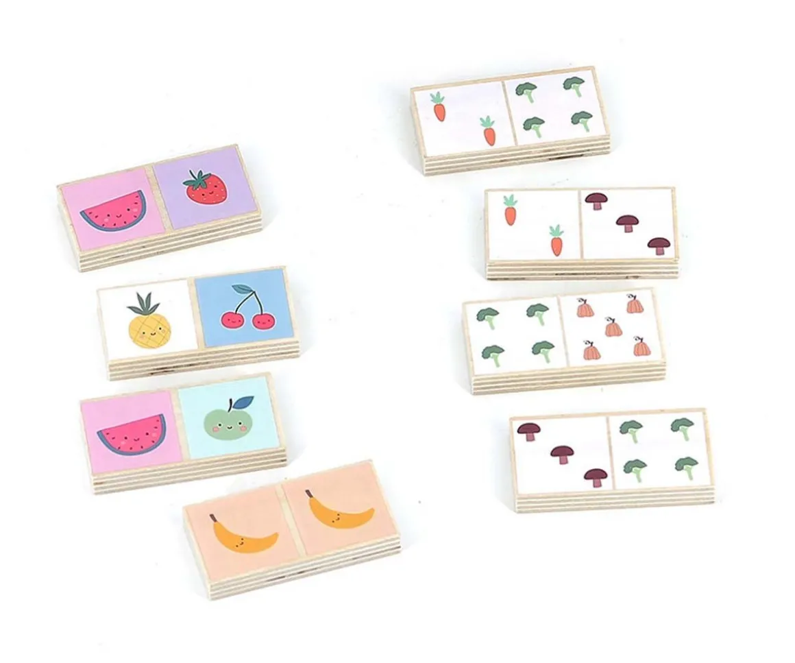 Dominó Madera Frutas y verduras