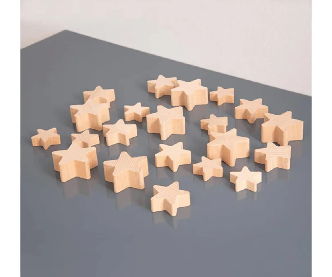 Estrellas Madera Natural