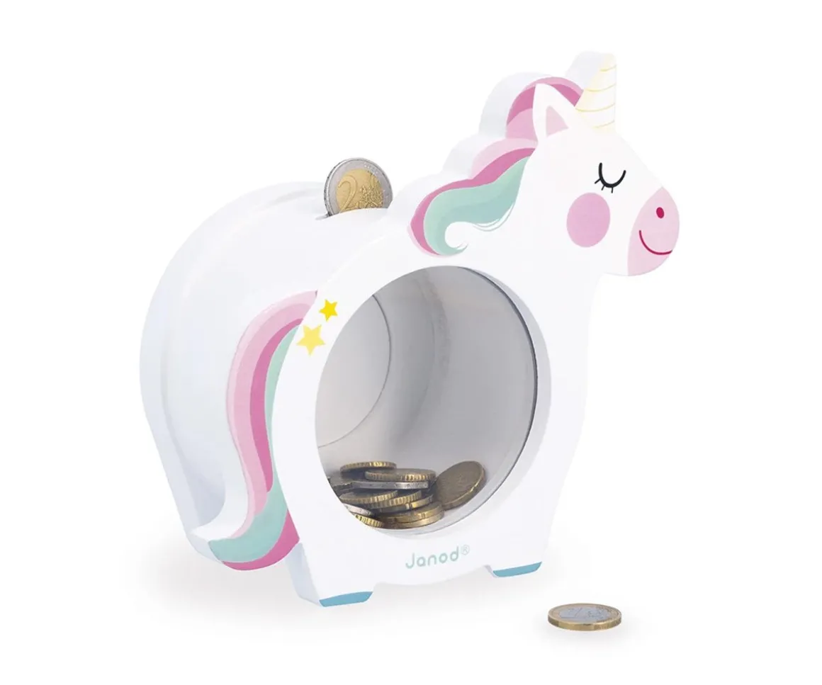 Hucha de Madera Unicornio