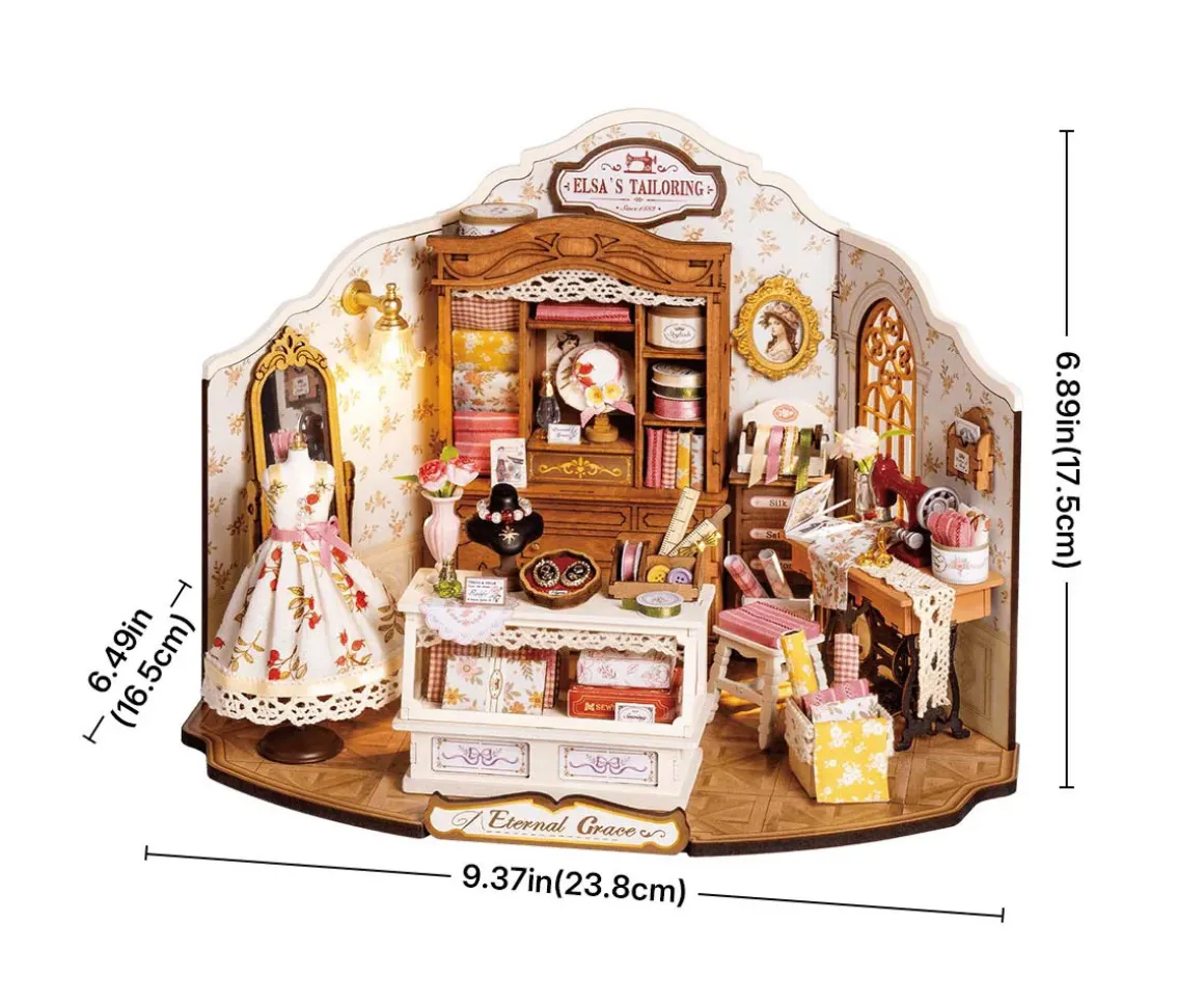 Maqueta en Miniatura Sastrería de Elsa