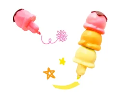3 Marcadores Helado Be Happy Colores