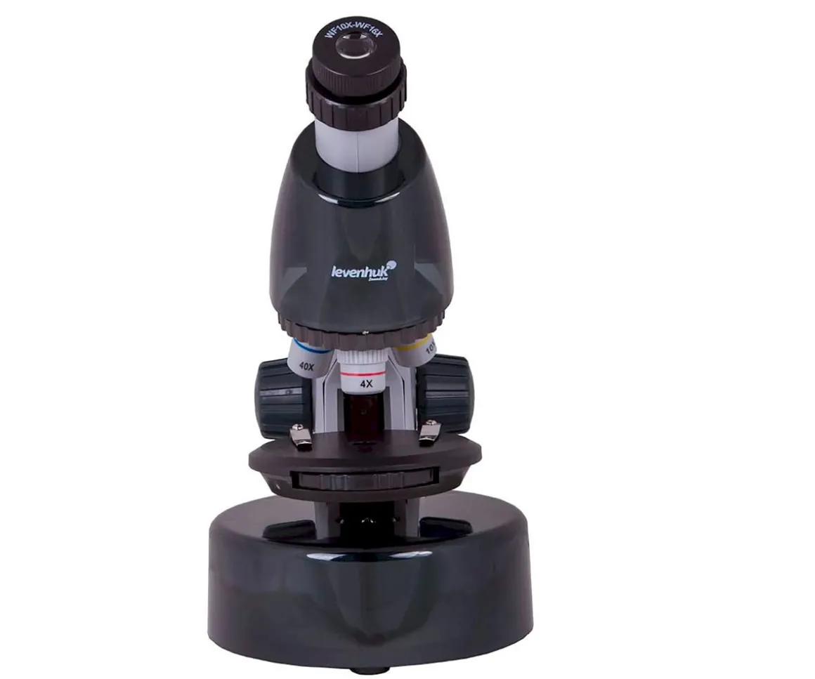 Microscopio Levenhuk LabZZ M101 Gris + Libro Educativo