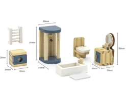 Muebles Baño para Casa de Muñecas