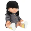 Muñeca Gordis Kaya con Pelele Léonore Gris Souris y Komvers Limón