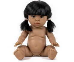 Muñeca Gordis Latika con Pelele Léonore Crudo y Cangrejeras Beige