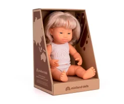 Muñeca Síndrome Down Rubia 38 cm