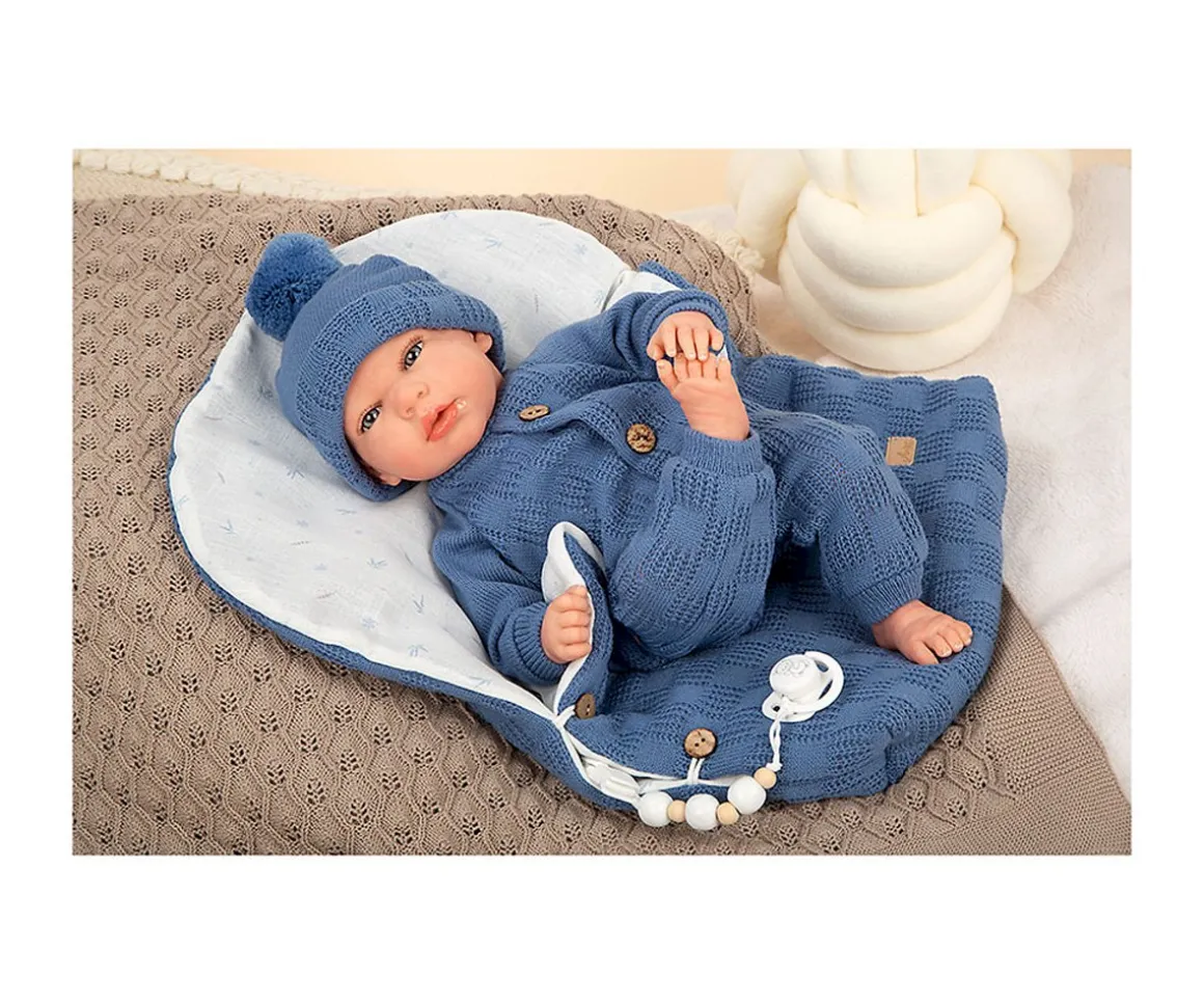 Muñeco Reborn Alberto Azul con Saco
