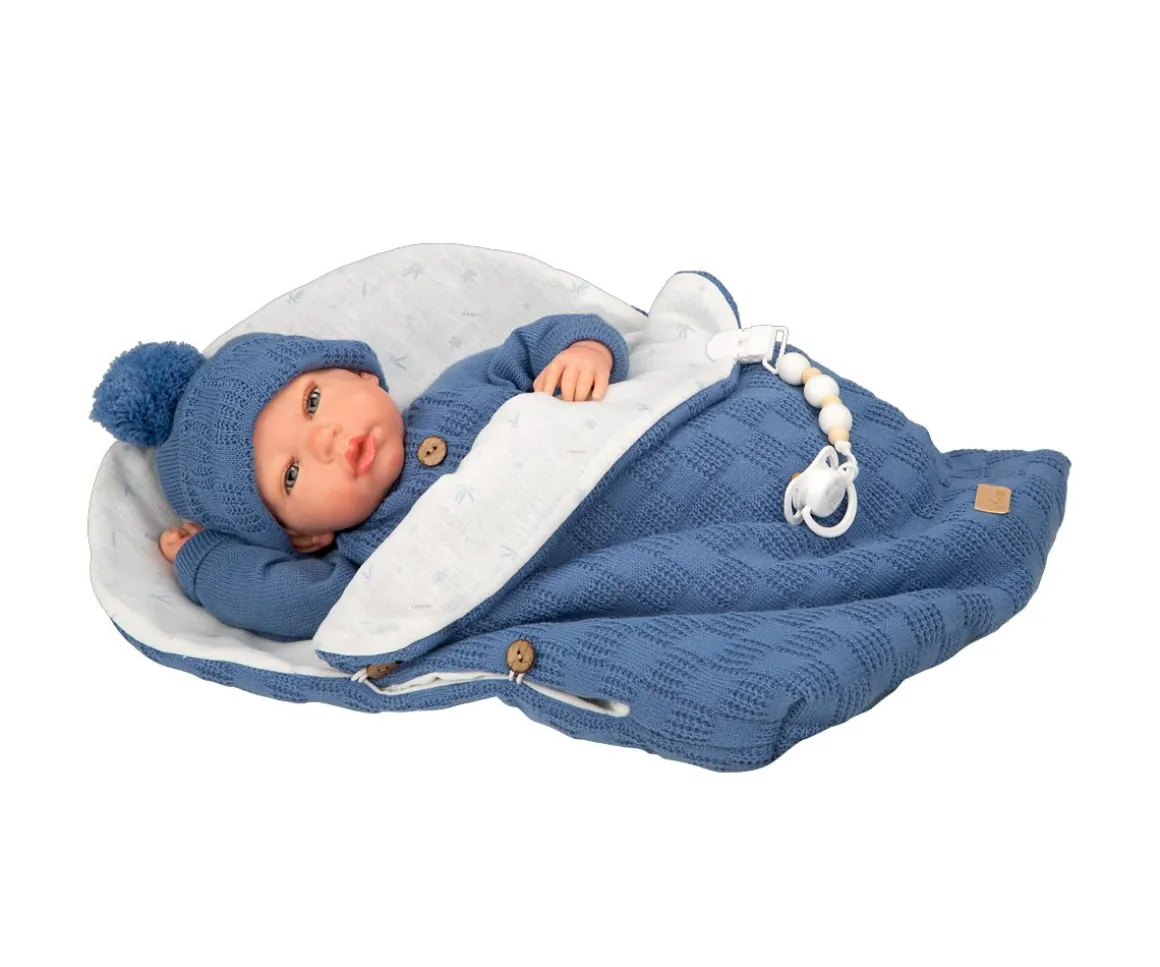 Muñeco Reborn Alberto Azul con Saco