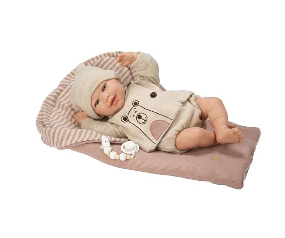 Muñeco Reborn Lain con Saco 45 cm