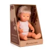 Muñeco Síndrome de Down Rubio 38cm