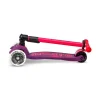 Patinete Maxi Deluxe Plegable Neon Led Lila / Rosa