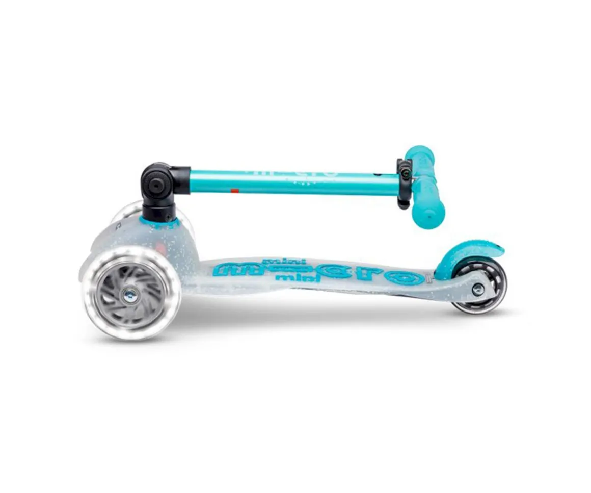 Patinete Micro Deluxe Plegable Orion Glow Led Azul