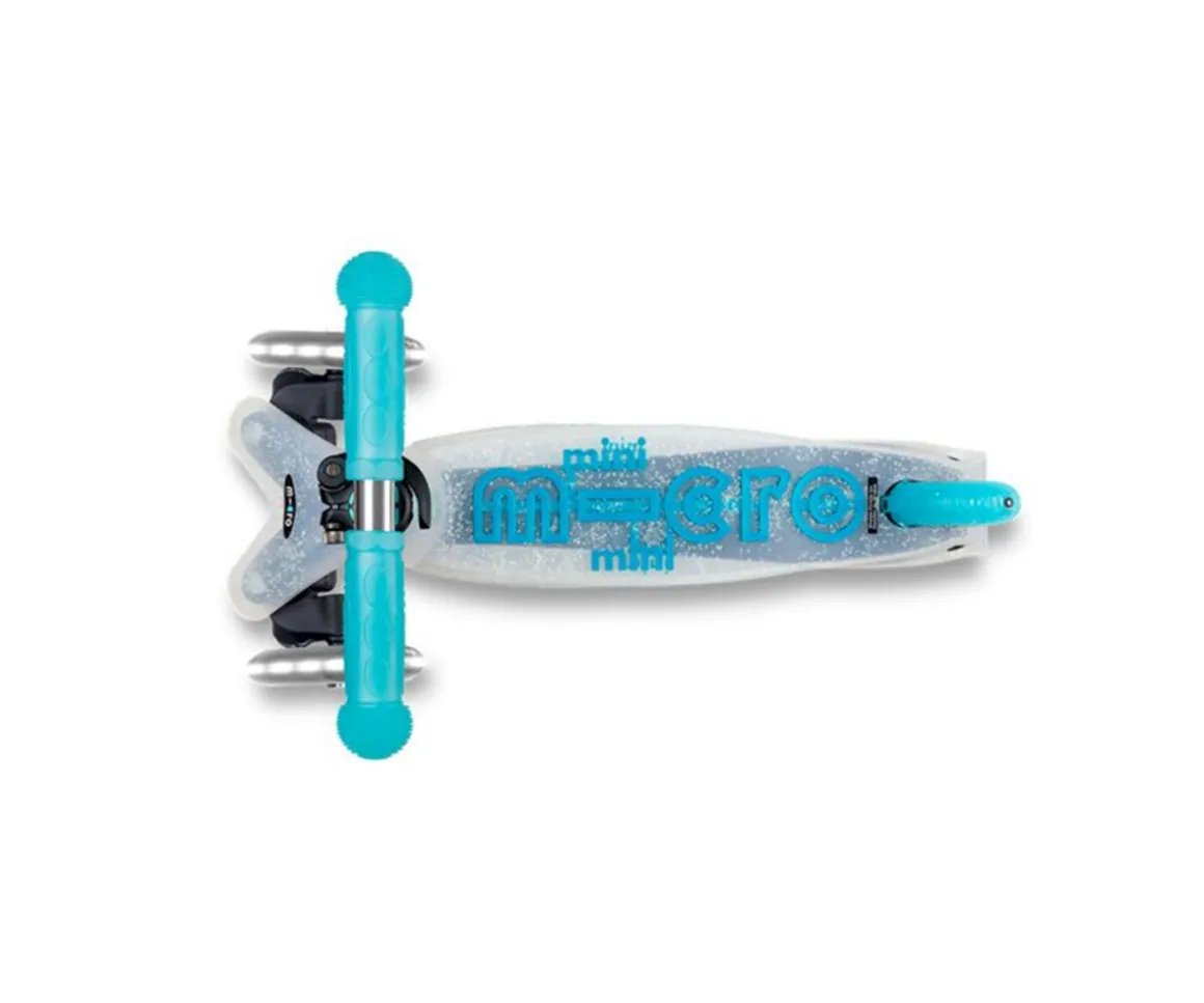 Patinete Micro Deluxe Plegable Orion Glow Led Azul