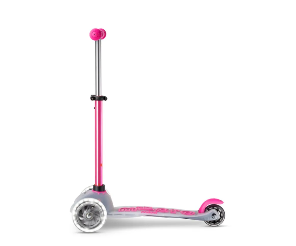 Patinete Mini Micro Deluxe Flux Neochrome Rosa Luces LED