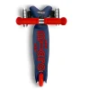 Patinete Mini Micro Deluxe Marino/Rojo Luces LED