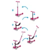 Patinete Mini Micro 4 en 1 Deluxe LED Rosa