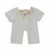 Pelele Largo para Muñecos Gommu Rayas Azul-Crema