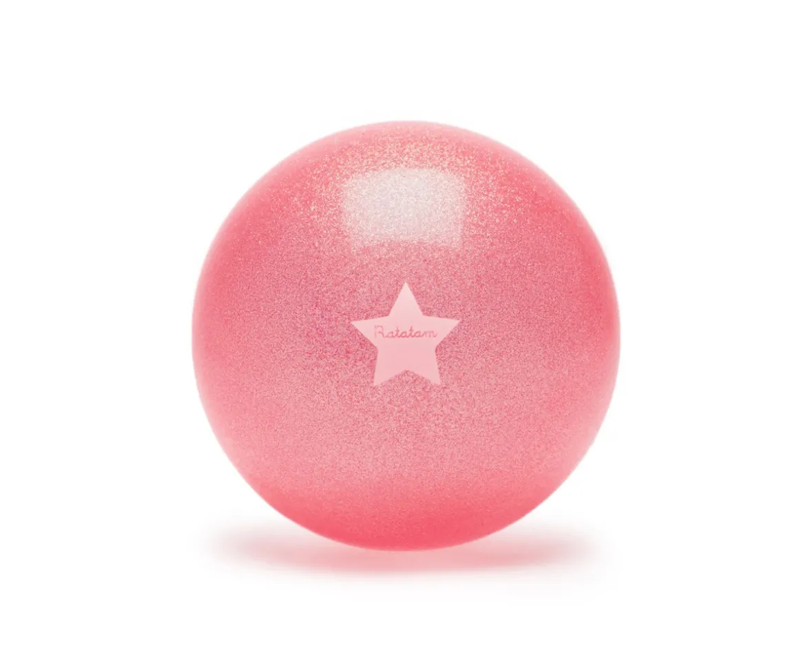 Pelota Glitter Rosa Neón 15 cm