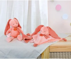Peluche Conejo con Mini Doudou Terracota Personalizable
