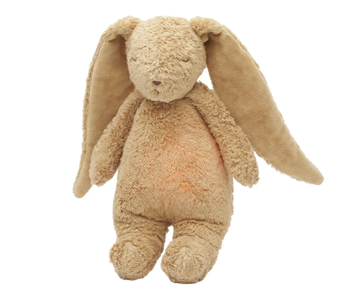 Peluche Luz-Sonido Conejo Orgánico Moonie 2.0 Cappuccino Personalizable