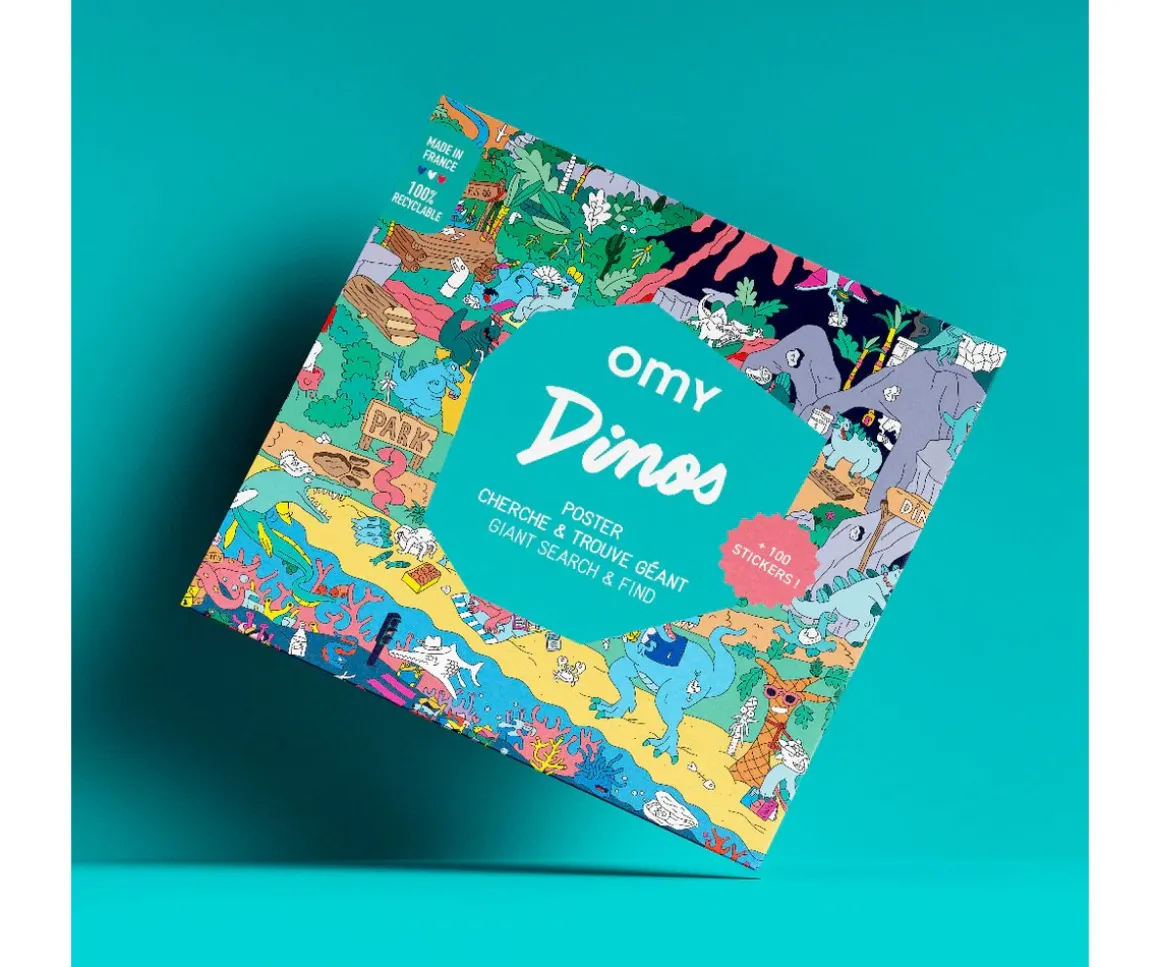 Póster XL Omy + Pegatinas Dinos