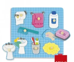 Puzzle de Madera Baño