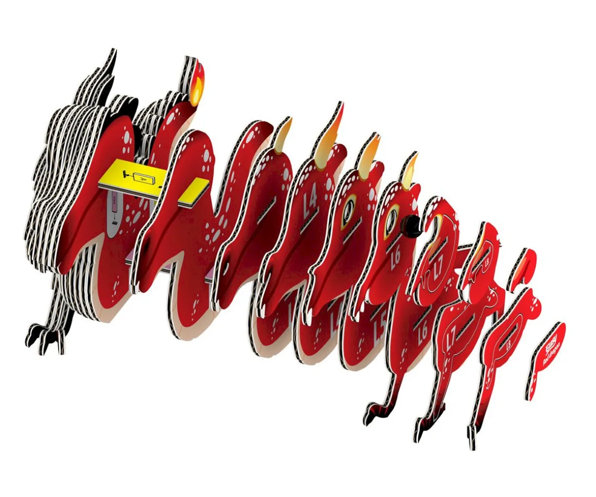 Puzzle 3D Eugy Dragón Rojo