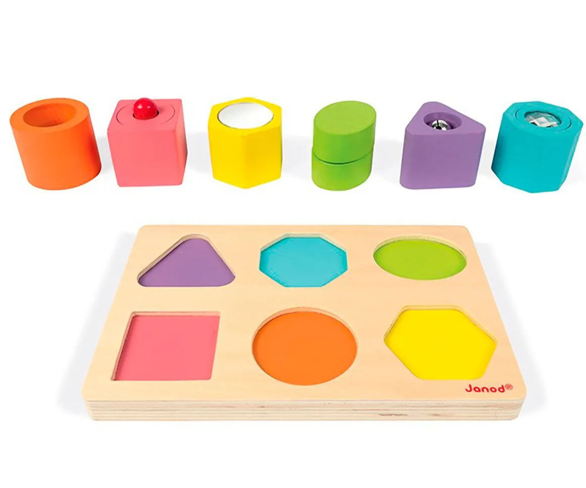 Puzzle Encajable Con Figuras Sensoriales