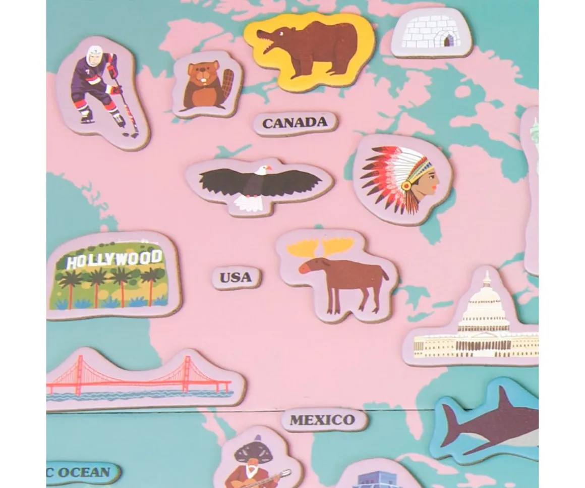 Puzzle Magnético Mapa Del Mundo