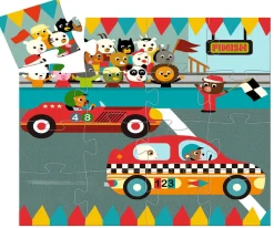 Puzzle Silueta El coche de Carreras FSC