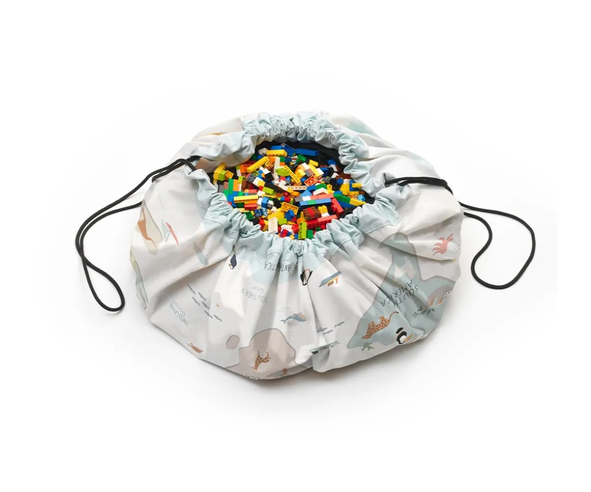 Saco Reversible Play & Go Noomad Worldmap Colour