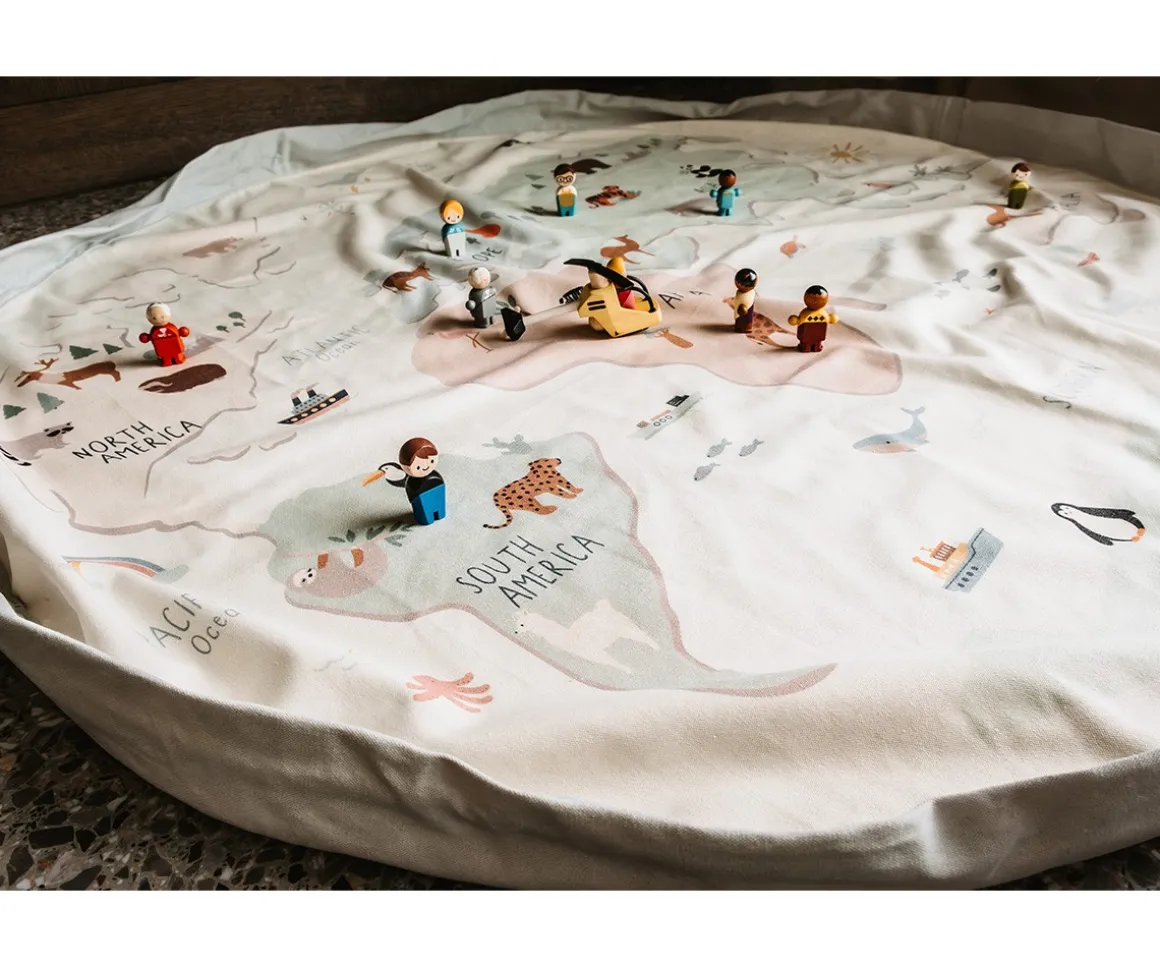 Saco Reversible Play & Go Noomad Worldmap Colour