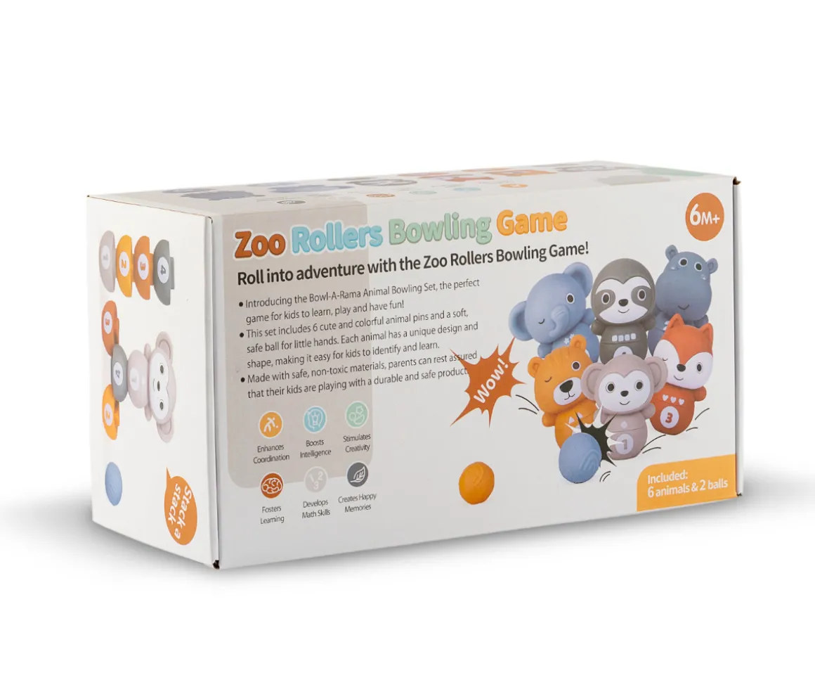 Set de Bolos Animales Zoo