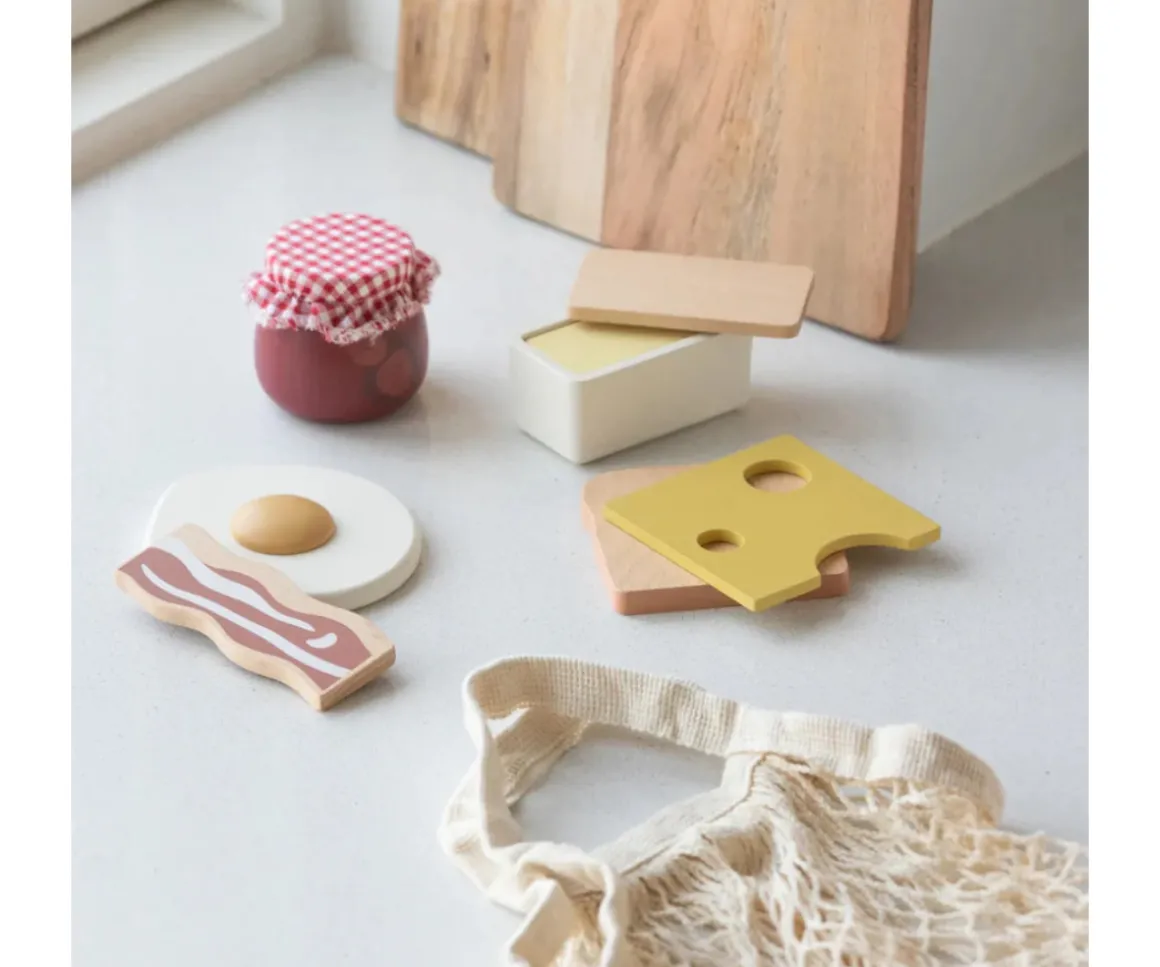 Set de Comestibles de Madera Desayuno