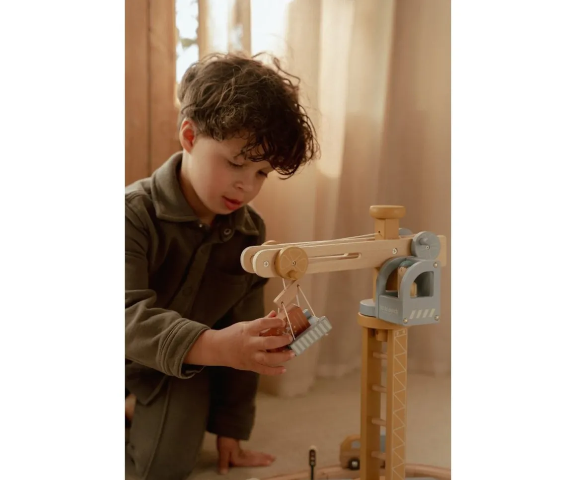 Set de Construcción con Grúa de Madera FSC
