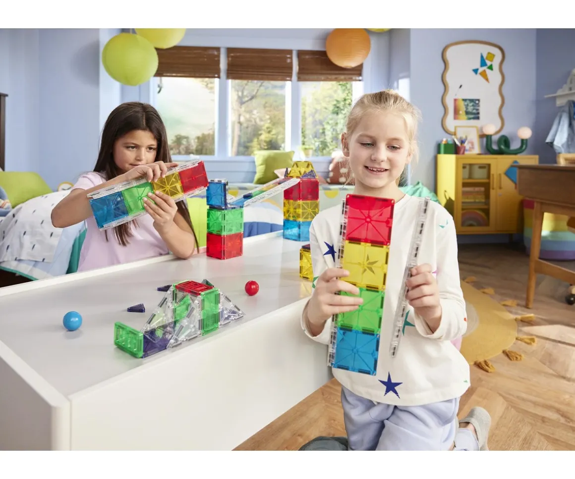 Set de Construcción Magna-Tiles Rail Racers Deluxe 90 piezas