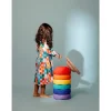 Stapelstein Set Super Confetti Rainbow Classic 6+1 Board Nuevo