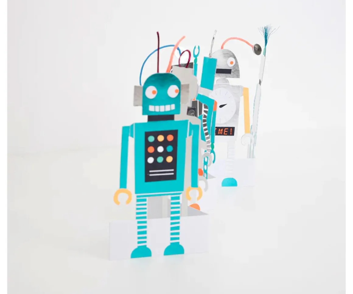 Tarjeta de Cumpleaños Robots