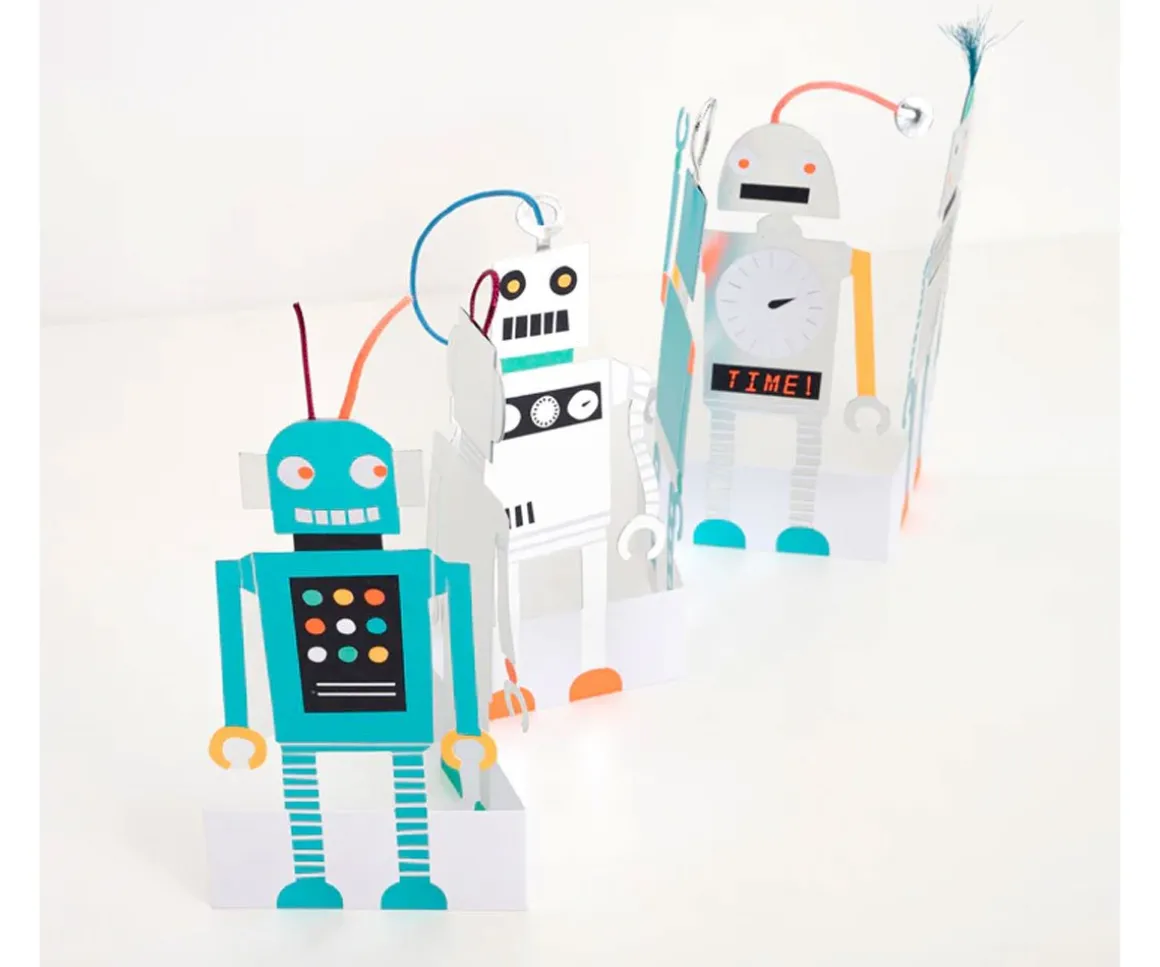 Tarjeta de Cumpleaños Robots