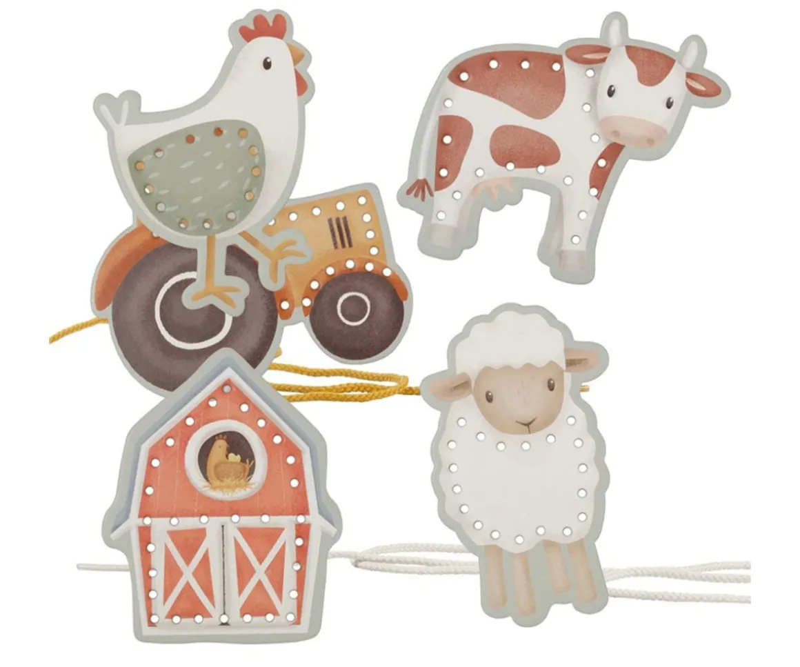 Tarjetas Para Enlazar Cordones Little Farm