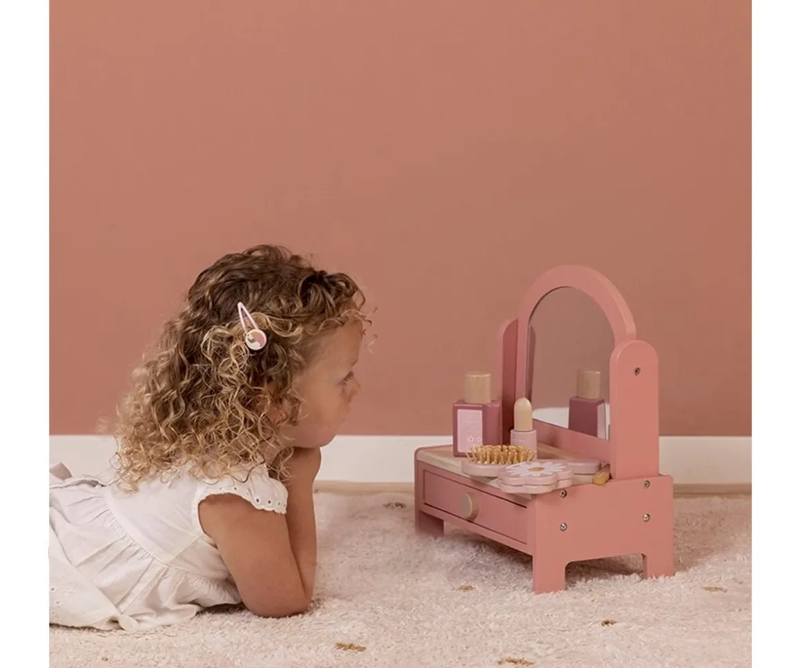Tocador Con Set De Maquillaje Rosa Little Dutch